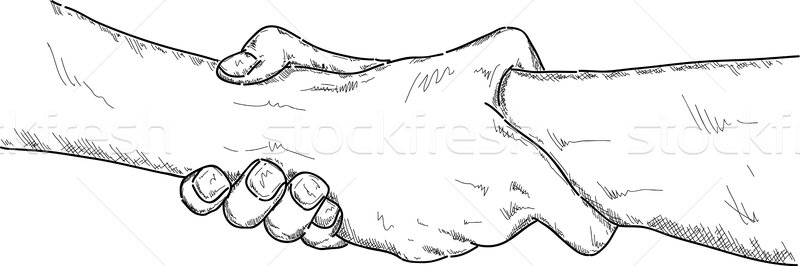 Forte vetor dois mãos isolado Foto stock © pavelmidi