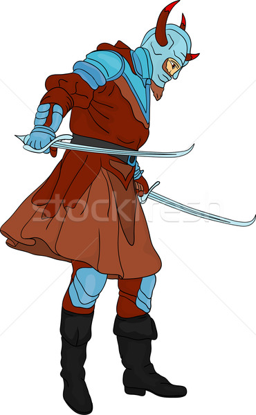 Cavaleiro vetor homem espada aço gótico Foto stock © pavelmidi