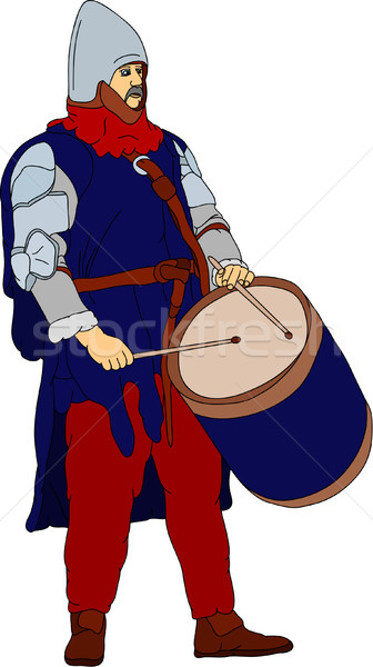 Vetor histórico tambor jogar tambor fundo Foto stock © pavelmidi