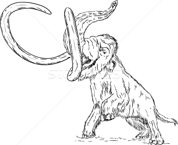 mammoth attaking Stock photo © pavelmidi