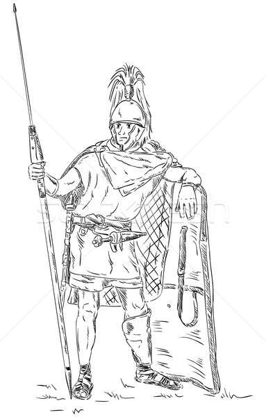 Roman soldier, legionnaire Stock photo © pavelmidi
