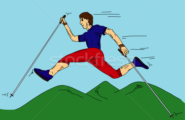 nordic walking  Stock photo © pavelmidi