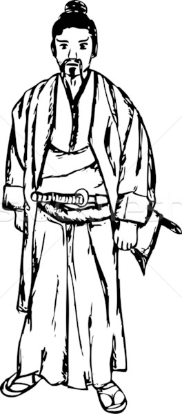 Samurai vetor antigo isolado homem esportes Foto stock © pavelmidi