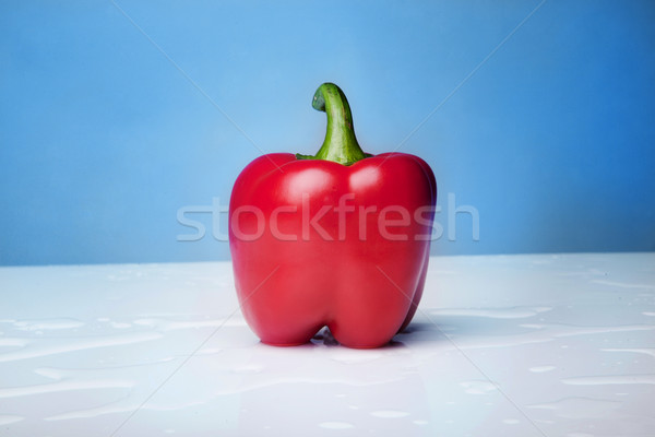 Rood paprika Blauw foto een peper Stockfoto © PawelSierakowski