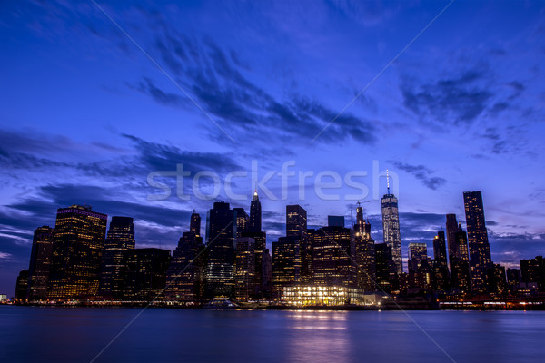 Foto d'archivio: Ny · skyline · cielo · panorama · ufficio · mondo