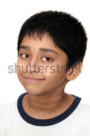 Schnurrhaare gut aussehend indian kid glücklich Gesicht Stock foto © pazham