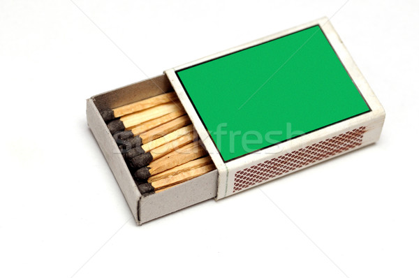 Wedstrijd vak groene geïsoleerd witte papier Stockfoto © pazham