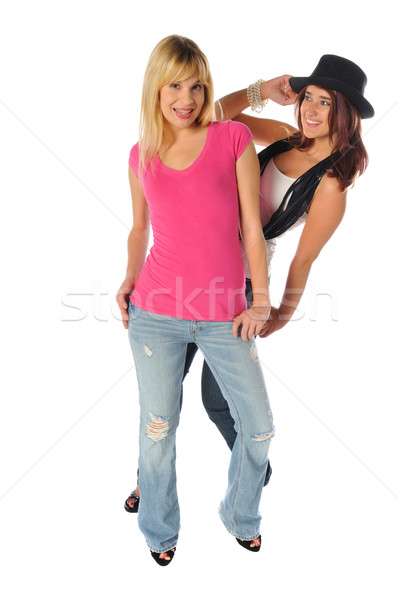 два друзей позируют вместе белый женщины Сток-фото © pdimages