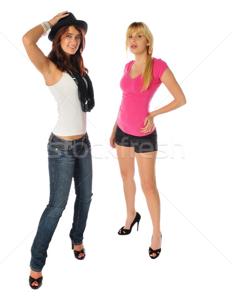 two friends posing together Stock photo © pdimages