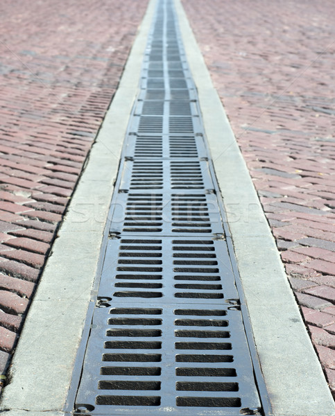 brick road and grate Stock photo © pdimages
