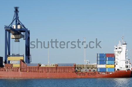 Zdjęcia stock: Żuraw · ogromny · portu · andaluzja · Hiszpania · niebo
