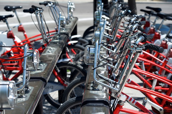Stock photo: Rental bicycles