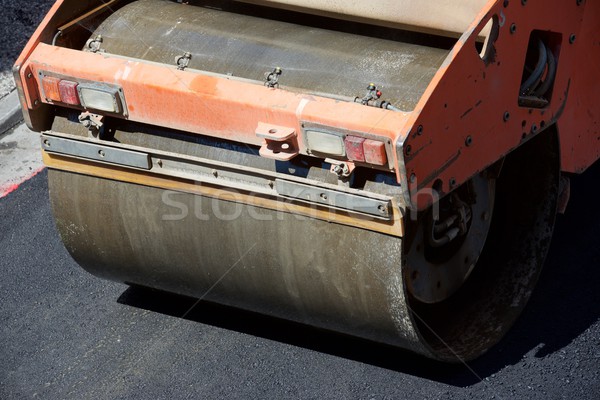 Werk zwaar vibratie asfalt trottoir weg Stockfoto © pedrosala