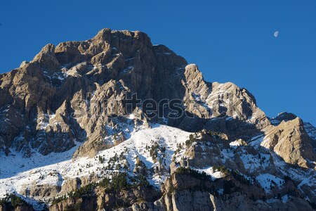 Pic montagnes vallée montagne hiver bleu [[stock_photo]] © pedrosala