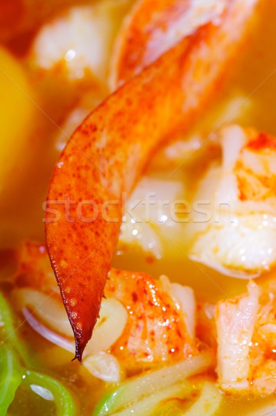 Aragosta uovo tuorlo mare zuppa alimentare Foto d'archivio © pedrosala