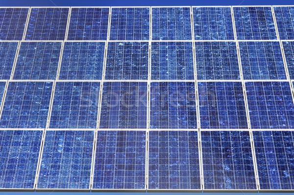 Detaliu fotovoltaice panou electricitate producere Imagine de stoc © pedrosala