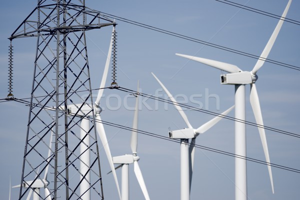 Vento energia produção fazenda industrial poder Foto stock © pedrosala