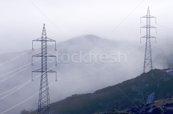 Stok fotoğraf: Güç · hat · sis · doğa · manzara