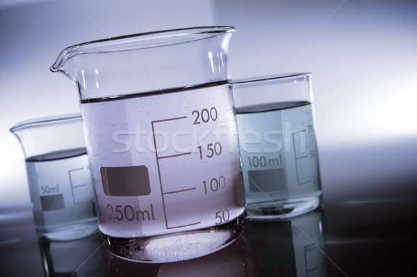 Blanco laboratorio vidrio fondo grupo ciencia Foto stock © pedrosala
