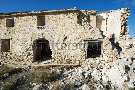 村 銷毀 西班牙人 內戰 房子 建設 商業照片 © pedrosala