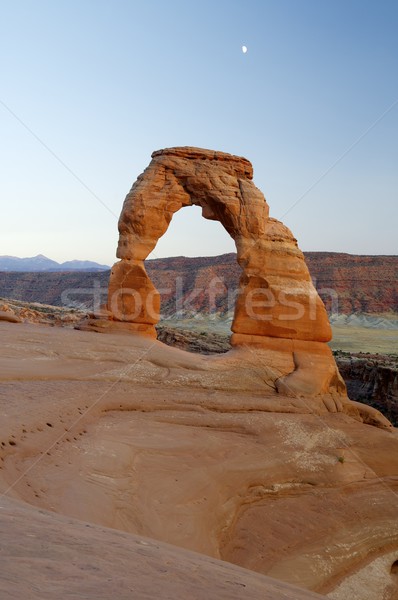 Stockfoto: Boog · park · Utah · Verenigde · Staten · landschap · maan