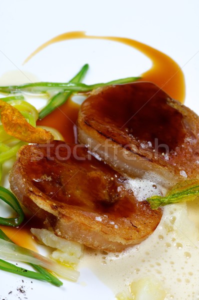 Gurmé borjúhús edény főtt kilátás étel Stock fotó © pedrosala