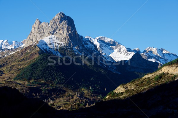 Foto d'archivio: Valle · montagna · inverno · blu · Europa