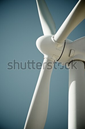 Moinho de vento pormenor topo energia renovável produção tecnologia Foto stock © pedrosala