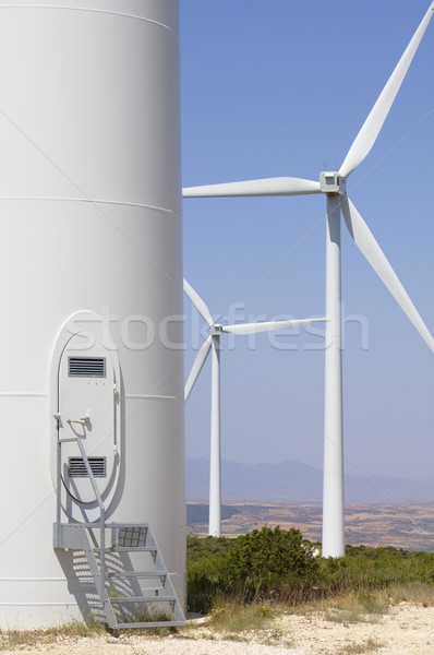 Stock foto: Gateway · modernen · Windmühle · erneuerbare · Energien · Produktion · grünen