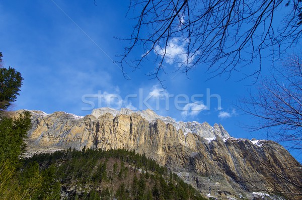 Parc mur ciel nature neige montagne [[stock_photo]] © pedrosala