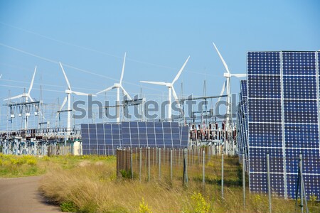 Stock fotó: Tiszta · energia · fotovoltaikus · domb · természet · technológia · ipar
