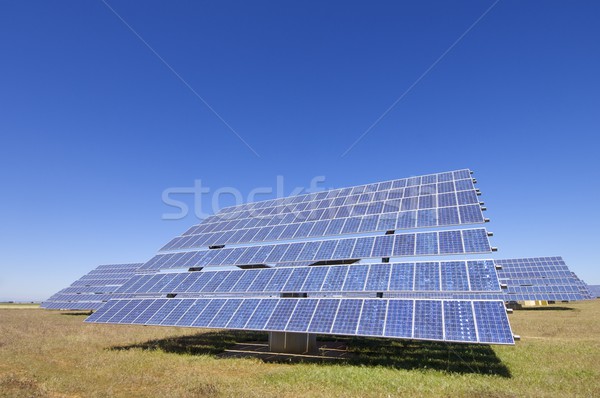 Fotovoltaice regenerabile electric energie producere Imagine de stoc © pedrosala