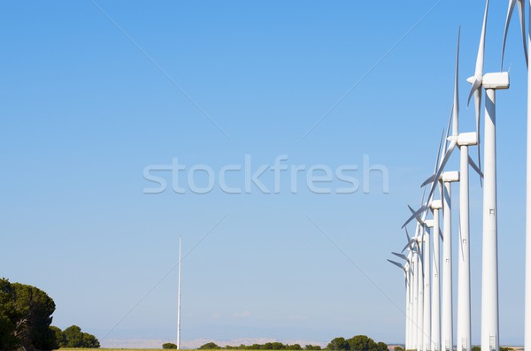 Stock photo: wind turbines