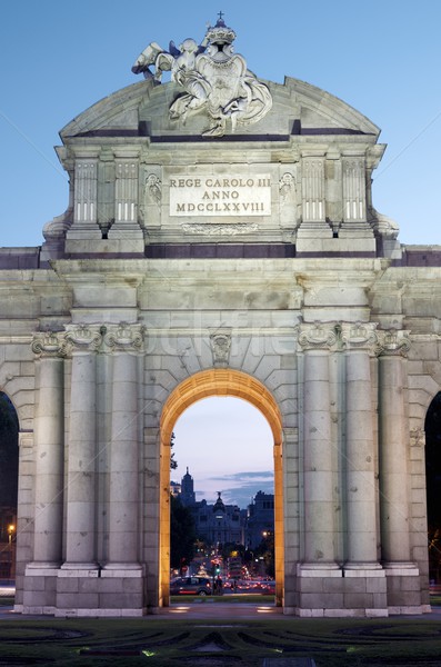 Foto stock: Noite · ver · famoso · Madri · Espanha · edifício