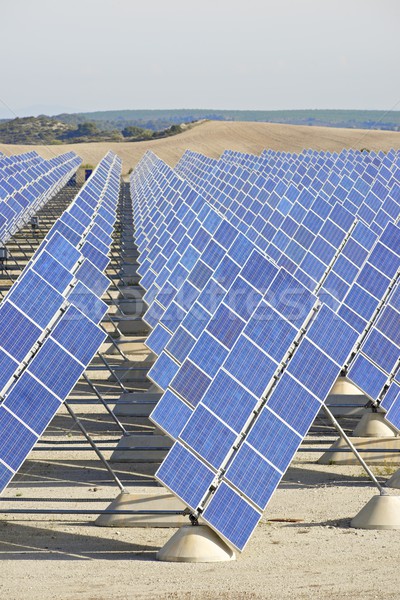 Energia solar fotovoltaica elétrico produção tecnologia Foto stock © pedrosala