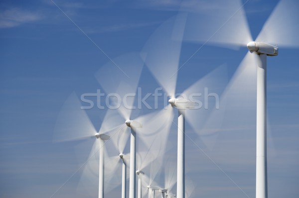 Vento energia elettrici potere produzione cielo Foto d'archivio © pedrosala