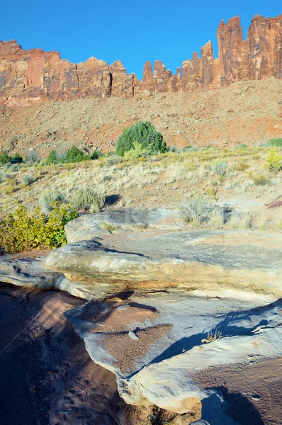 Indian crique falaise Utah USA ciel Photo stock © pedrosala