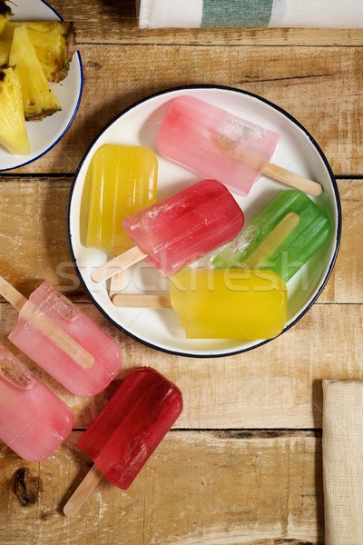 Ice popsicles view Stock photo © pedrosala