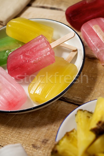 Ice popsicles view Stock photo © pedrosala