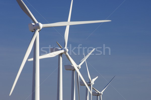 Groep blauwe hemel technologie industrie boerderij energie Stockfoto © pedrosala