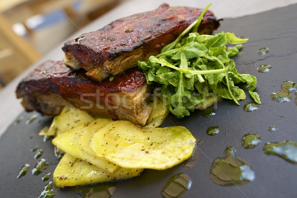 Borda krumpli közelkép zöldségek nyár étterem Stock fotó © pedrosala