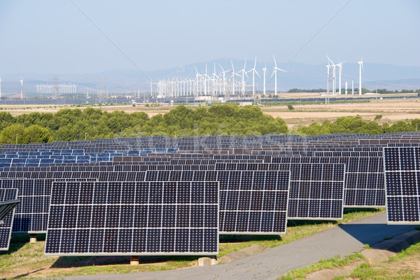 Energia renovável fotovoltaica energia produção natureza tecnologia Foto stock © pedrosala