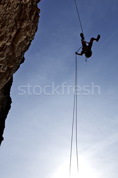 Ciel nuages homme sport personne profile [[stock_photo]] © pedrosala