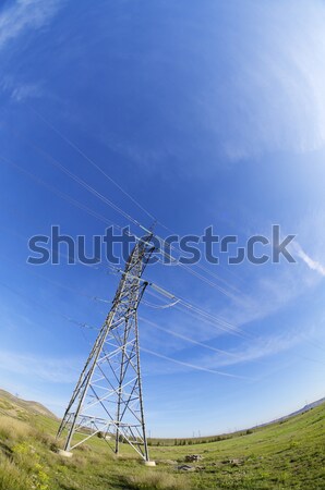 Energie mare tensiune electric turn Blue Sky Imagine de stoc © pedrosala