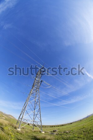 Energia alto tensão elétrico torre blue sky Foto stock © pedrosala