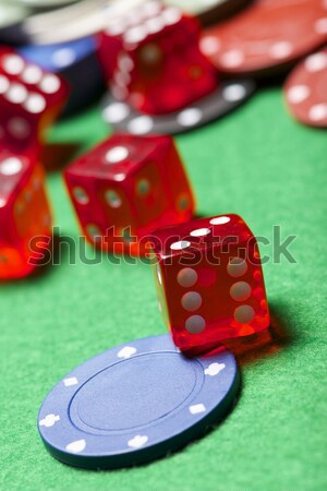 Kaszinó zsemle kocka játék asztal csoport Stock fotó © pedrosala