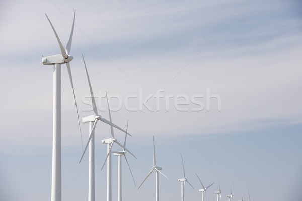 Vento energia elettrici potere produzione cielo Foto d'archivio © pedrosala