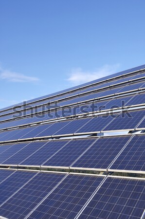 Güneş enerjisi büyük fotovoltaik panel elektrik Stok fotoğraf © pedrosala