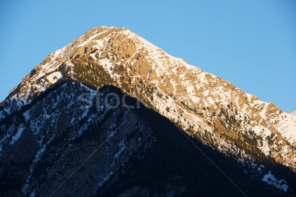 Spitze Tal Wand Sonnenuntergang Berg orange Stock foto © pedrosala