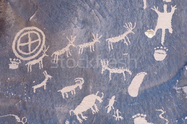Indian petroglyph Stock photo © pedrosala